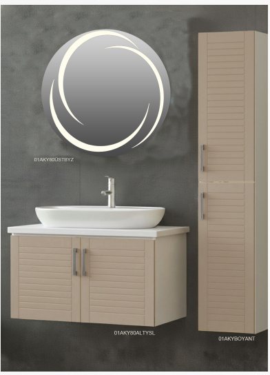 Akyaka Membran Kapak Banyo Dolabı — Minelli