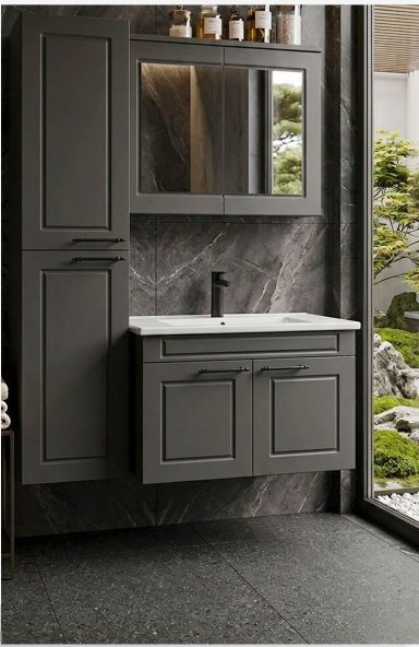 Çıralı Membran Kapak Banyo Dolabı — Minelli
